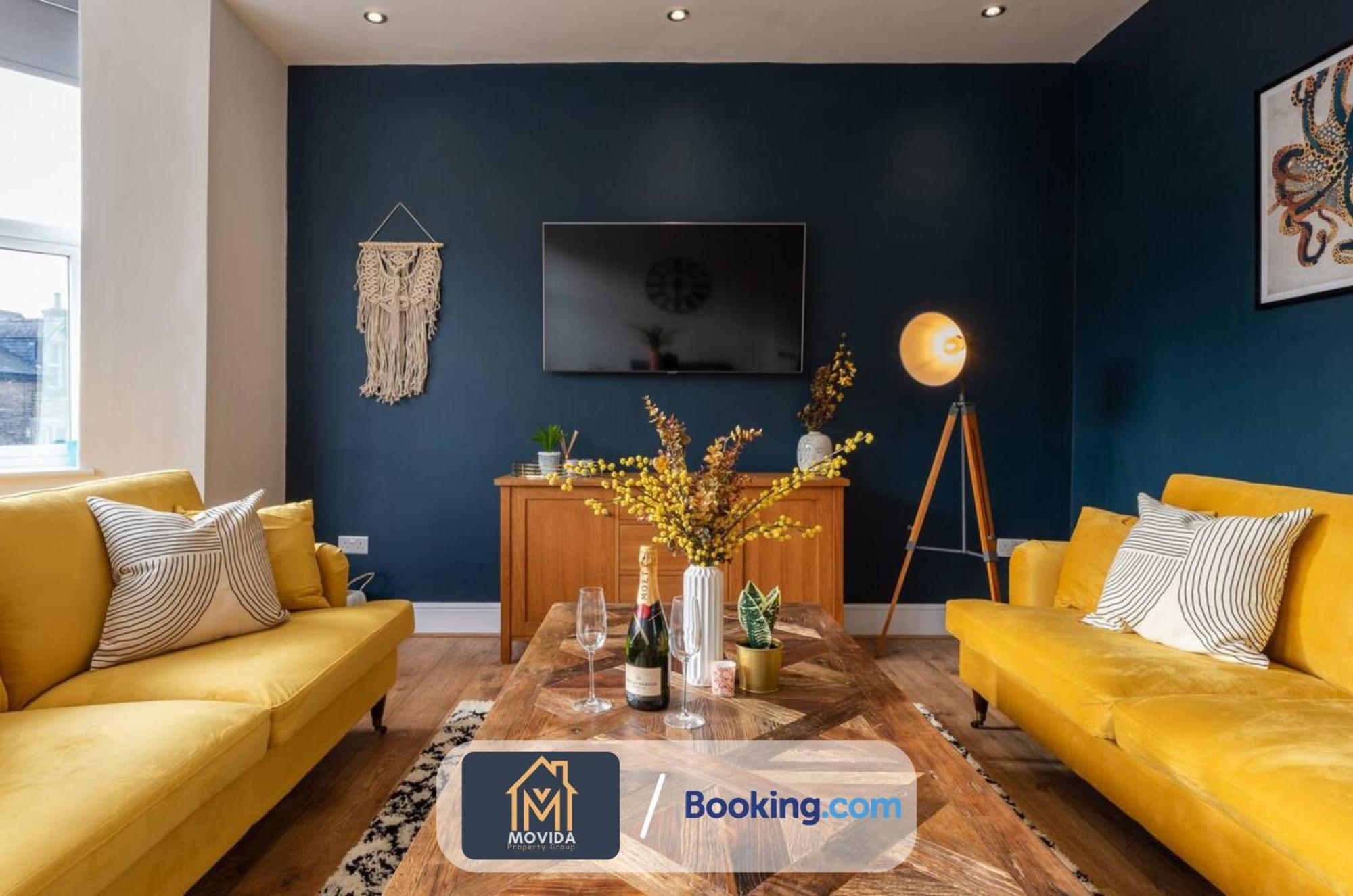 Central Elegant Three Bed Duplex By Movida Property Group Short Lets & Serviced Accommodation 哈罗盖特 外观 照片